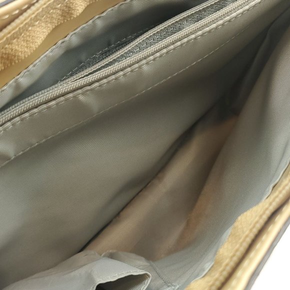 Beijo Womens Dark Brown Patent Leather Buckle Front Inner Pockets Lined Handbag - Picture 8 of 10